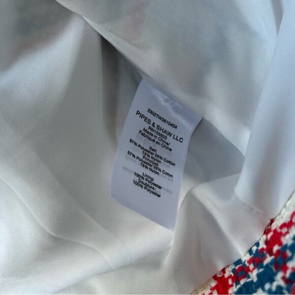 Veronica Beard Marlton Tweed Fringe Check Jacket Size 8 - Picture 11 of 12